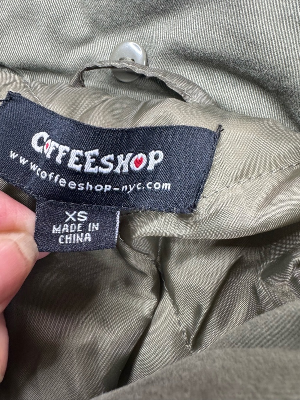 CoffeeShop Vintage Wash Utility Crop Bomber Roll Hood Jacket Womens XS - Picture 3 of 13